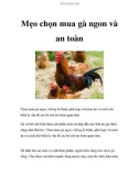 Mẹo chọn mua gà ngon và an toàn