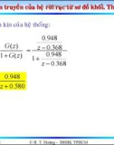 Bài giảng lý thuyết điều khiển tự động - Mô tả toán học hệ thống điều khiển rời rạc part 5