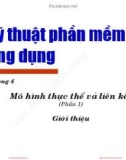 Bài giảng Kỹ thuật phần mềm ứng dụng: Chương 4 - ĐH Bách khoa Hà nội