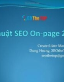 Bài giảng Kỹ thuật SEO On-page 2017