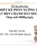 Đồ án môn học: THIẾT KẾ PHÂN XƯỞNG SẢN XUẤT BỘT CHANH DÂY HOÀ TAN