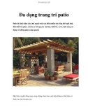 Đa dạng trang trí patio