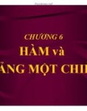 Bài giảng Lập trình C căn bản: Chương 6 - Phạm Thế Bảo