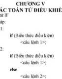 Bài giảng Lập trình C: Chương 5 - Các toán tử điều khiển