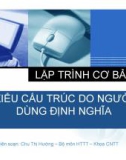 Bài giảng Lập trình cơ bản: Bài 7 - Chu Thị Hường