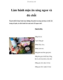 Làm bánh mặn ăn sáng ngon và đủ chất