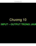 Bài giảng Lập trình Java căn bản: Chương 10 - ThS. Võ Đức Cẩm Hải