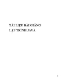 Bài giảng Lập trình Java: Phần 1