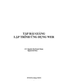 Bài giảng Lập trình ứng dụng web - Nguyễn Thị Thanh Thuận