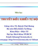 Môn học lý thuyết điều khiển tự động- chương 2