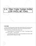 Tính toán thành phần cấp phối bê tông