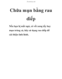 Chữa mụn bằng rau diếp