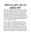 Điều trị ARV cho trẻ nhiễm HIV