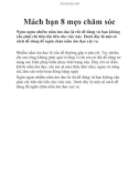 Mách bạn 8 mẹo chăm sóc