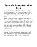 Áp-xe não, hậu quả của nhiều bệnh