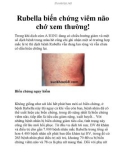 Rubella biến chứng viêm não chớ xem thường!