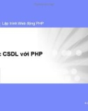 Bài giảng Lập trình Web động PHP - Bài 3: Thao tác CSDL với PHP