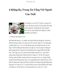 6 Kiêng Kỵ Trong Ăn Uống Với Người Cao Tuổi