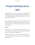 Trang trí nhà bằng ảnh kỷ niệm