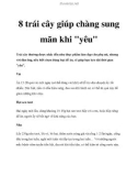 8 trái cây giúp chàng sung mãn khi yêu