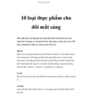 10 loại thực phẩm cho đôi mắt sáng