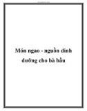 Món ngao - nguồn dinh dưỡng cho bà bầu