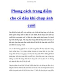 Phong cách trang điểm cho cô dâu khi chụp ảnh cưới