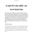 4 cách F5 cho chiếc váy trơn hoàn hảo