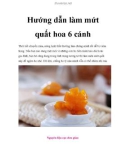 Hướng dẫn làm mứt quất hoa 6 cánh