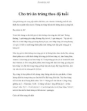 Cho trẻ ăn trứng theo độ tuổi