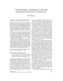 'SCENOPHOBIA', GEOGRAPHY AND THE AESTHETIC POLITICS OF LANDSCAPE 'SCENOPHOBIA', GEOGRAPHY AND THE AESTHETIC POLITICS OF LANDSCAPE