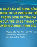 Hiệu quả bổ sung sữa có PRO/PREBIOTIC