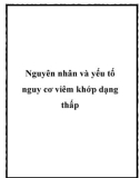 Nguyên nhân và yếu tố nguy cơ viêm khớp dạng thấp