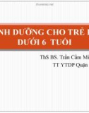 Bài giảng Dinh dưỡng cho trẻ em dưới 6 tuổi - ThS.BS. Trần Cẩm Minh