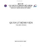 Chuyên đề Quản lý bệnh viện: Phần 1