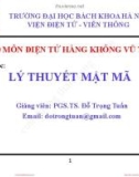 Bài giảng Lý thuyết mật mã: Chương 3 - PGS.TS Đỗ Trọng Tuấn