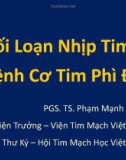 Bài giảng Rối loạn nhịp tim ở bệnh cơ tim phì đại - PGS. TS. Phạm Mạnh Hùng