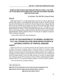 Nghiên cứu mức độ nhạy cảm kháng sinh trên các chủng E. coli phân lập từ máu bệnh nhân nhiễm khuẩn huyết điều trị tại Bệnh viện bệnh Nhiệt đới Trung ương