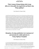 Thực trạng sử dụng kháng sinh trong điều trị viêm phổi cho người lớn tại Bệnh viện Nông nghiệp I