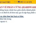 Bài giảng Máy tính căn bản: Phần cứng máy tính - Trung tâm Tin học Sao Việt