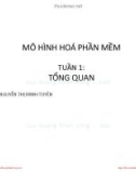 Bài giảng Mô hình hóa phần mềm: Tuần 1 - Nguyễn Thị Minh Tuyền