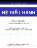 Bài giảng môn Hệ điều hành - Chương 3: Quản lý bộ nhớ