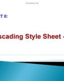 Bài giảng Multimedia - Phần 2: Casscading Style Sheet - CSS