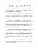 Why Your Camera Does Not Matter