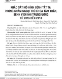 Khảo sát mô hình bệnh tật tại phòng khám ngoại trú Khoa Tâm thần, Bệnh viện Nhi Trung Ương từ 2016 đến 2018