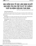 Đặc điểm dịch tễ học lâm sàng và kết quả điều trị của trẻ tự kỷ từ 3 đến 6 tuổi tại Bệnh viện Nhi Thái Bình