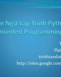 Bài giảng Ngôn ngữ lập trình Python - Chương 3: Object-oriented programming (OOP)