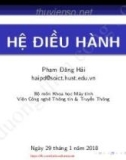 Bài giảng Nguyên lý hệ điều hành: Chương 2 - Phạm Đăng Hải