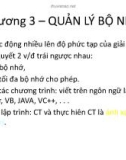 Bài giảng Nguyên lý Hệ điều hành - Chương 3: Quản lý bộ nhớ