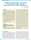 Nghiên cứu tình hình bệnh lý và tử vong trẻ sơ sinh non tháng - thấp cân tại Bệnh viện Phụ sản Trung ương năm 2010